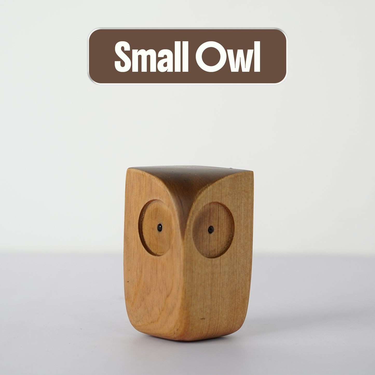 Handmade Owl Wooden Figurine Nordic Desk & Shelf Decor
