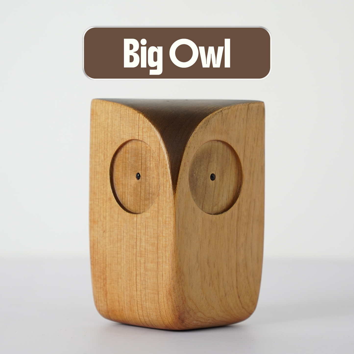 Handmade Owl Wooden Figurine Nordic Desk & Shelf Decor